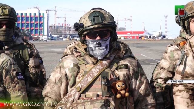 Новая группа добровольцев вылетела из Грозного в зону специальной военной операции