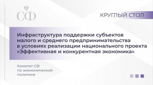 Круглый стол Комитета Совета Федерации по экономической политике