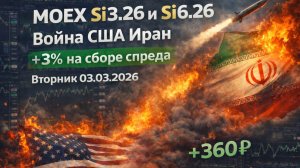 МосБиржа Si3.26 и Si6.26 — Война США Иран | +3% на сборе спреда | Вторник 03.03.2026