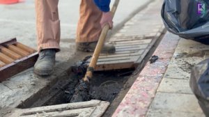 На улице Козлова в Керчи привели в порядок ливнёвку