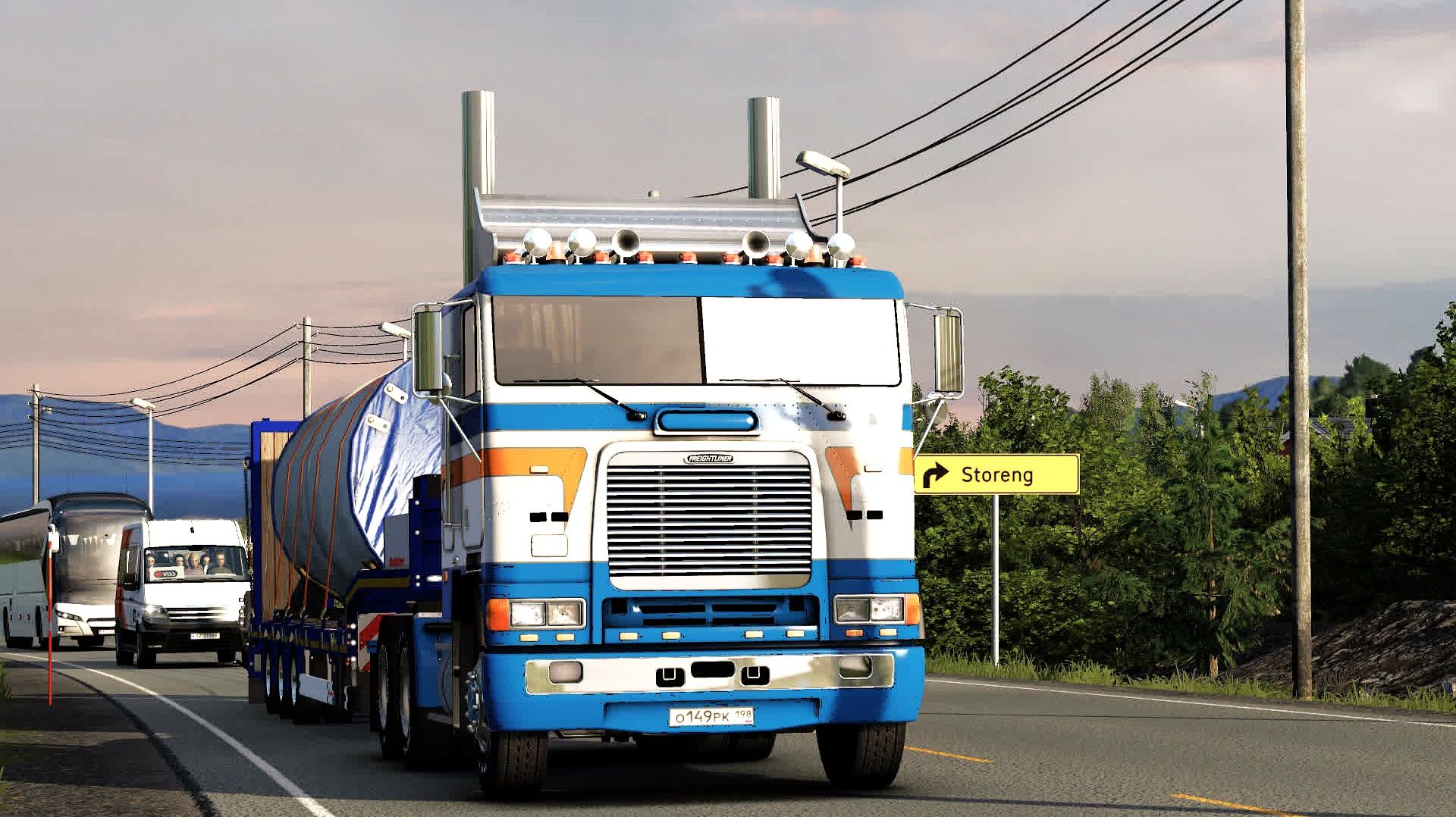 573 / ЕTS2 1.57 / Freightliner FLB / Дальнобой по Норвегии.