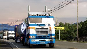 573 / ЕTS2 1.57 / Freightliner FLB / Дальнобой по Норвегии.