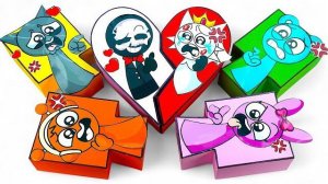 ✨ Поделки из бумаги ✨ Распаковка слепой коробки Incredibox COUPLE Love SPRUNKI Rich & Pregnant