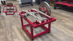 Большой пружинный двигатель с маховиком часть 1