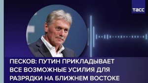 Песков: Путин прикладывает все возможные усилия для разрядки на Ближнем Востоке