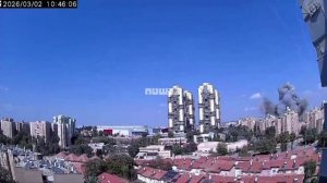 Прилёт иранской ракеты в израильском Баэр-Шеве !!!