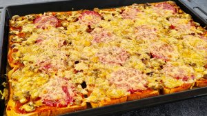 Быстрая и очень вкусная пицца без теста. Простой рецепт