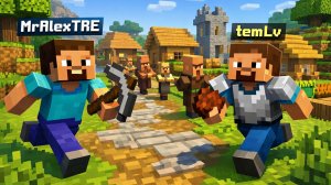 🏡Мы нашли деревню? Выживание с Палки до Дракона №2