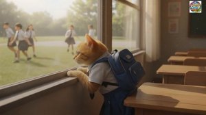 🍿 Крошечный бездомный котенок зашел в школу с секретом 🐾🎒