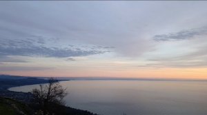 Новый Афон, Абхазия. Закат на Иверской горе. 05.01.2026.