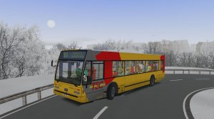 Поездка на VanHool A320 по маршруту №301 по карте K-Bergbahn