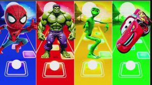 МУЛЬТИКИ: ТАНЕЦ НА ПЛИТКАХ — КРАСНЫЙ ПАУК vs ЗЕЛЁНЫЙ ЧУДИК vs ПРИШЕЛЕЦ vs ГОНОЧНАЯ МАШИНА! 🕷️