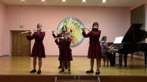 Попп "Благодарю", Дезорме "Марш-полька". Ансамбль флейт, конц Петрова Т. А.