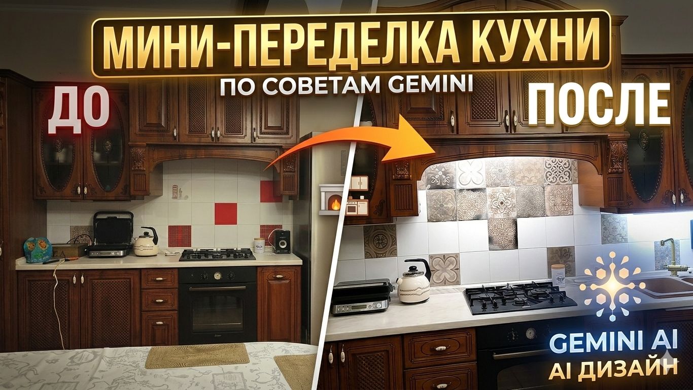Доверилась Gemini: мои мини-переделки в кухне и у камина. И вот что получилось!