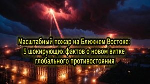 Масштабный пожар на Ближнем Востоке: 5 шокирующих фактов о новом витке глобального противостояния