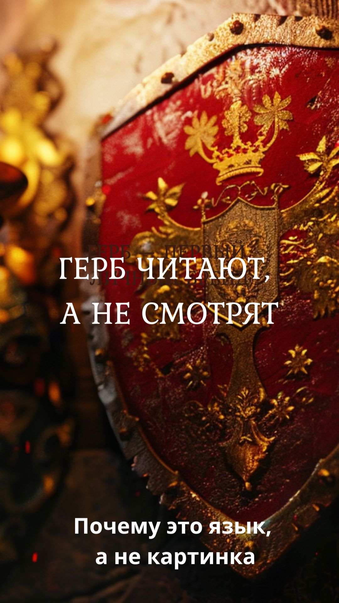 Вы смотрите на герб. А специалисты его читают.