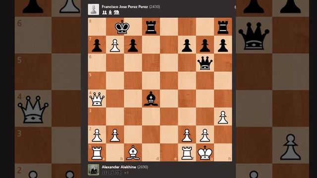 Алехин остроумно отдал ладью и выиграл