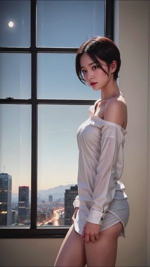 [4K] AI ART  중성적인 매력의 셔츠패션   お前女だったのか？  Shirt Fashion  KOREAN GIRL  룩북  - 1080