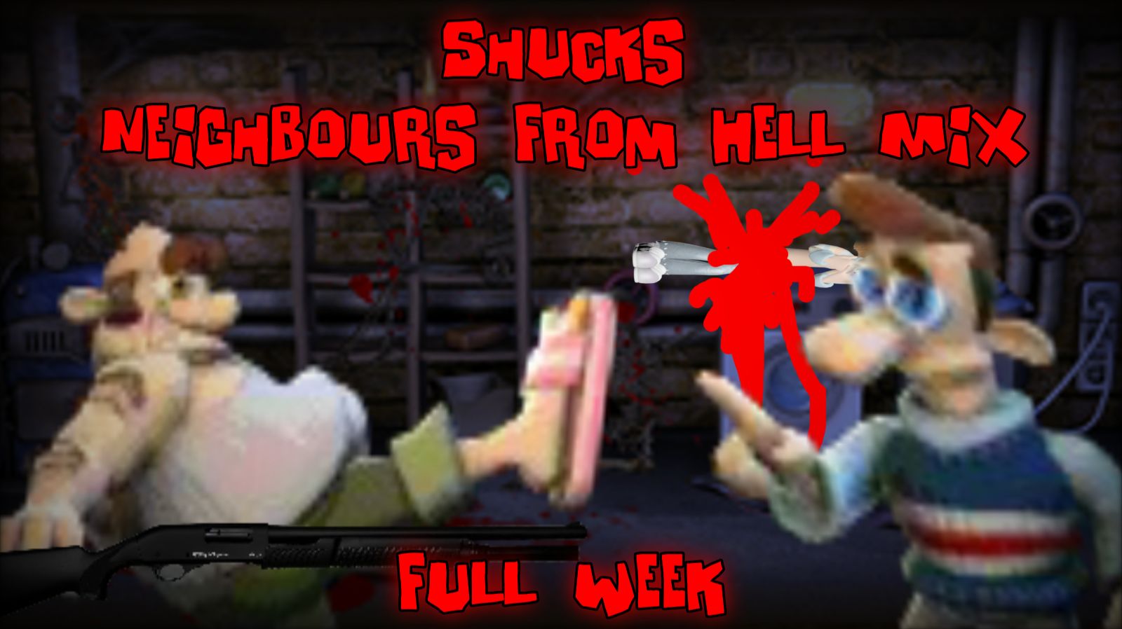 Friday Night Funkin: Shucks (Neigbours From Hell Mix) - Gameplay Showcase [RUS]