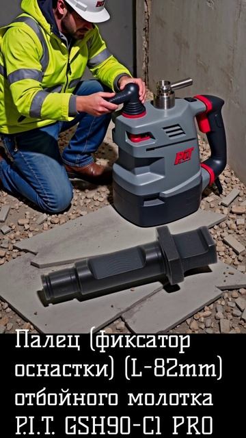 Палец (фиксатор оснастки) (L-82mm) отбойного молотка P.I.T. GSH90-C1 PRO смотреть онлайн