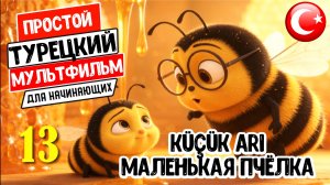 Учим турецкий язык по простым мультфильмам. Маленькая пчёлка. Küçük Arı. Турецкие истории 13