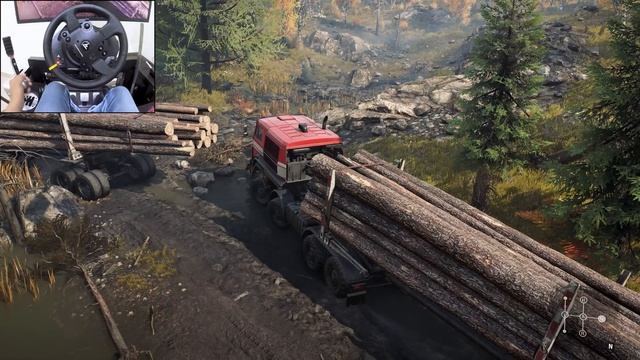 Лесозаготовки в снегах 🌲 SnowRunner на Thrustmaster TX 🔥