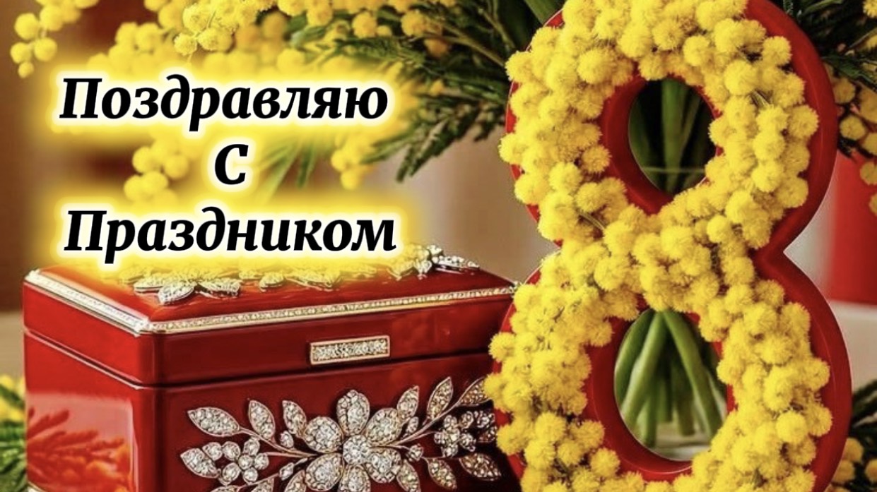 С праздником 8 Марта. Красивая песня и лучшие пожелания с праздником.