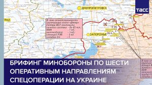 Брифинг Минобороны по шести оперативным направлениям спецоперации на Украине