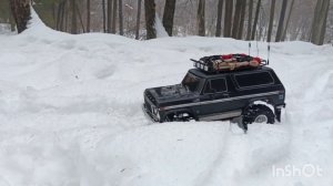 Traxxas TRX Ford Bronco . Зимний лес.