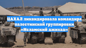 ЦАХАЛ ликвидировала командира палестинской группировки «Исламский джихад»