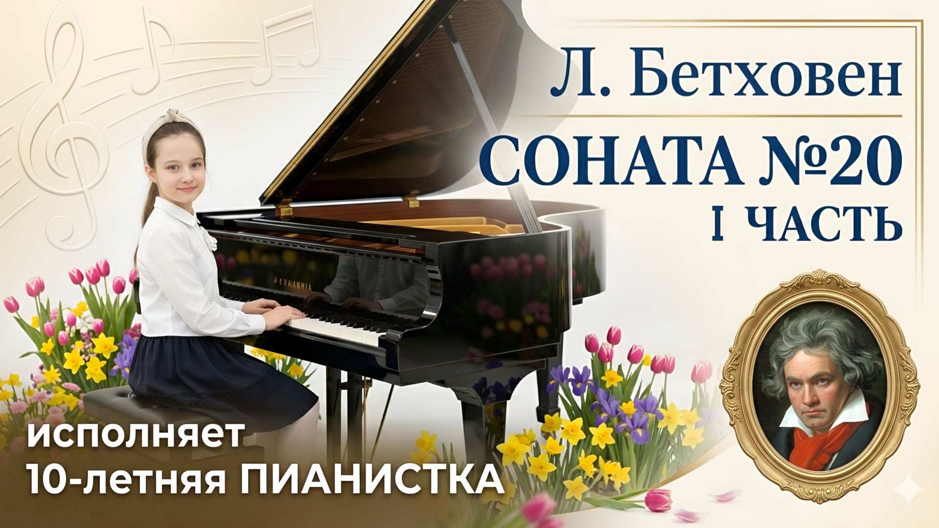 Л. Бетховен - Соната №20 1 часть. Исполняет Сухомлинова Василиса 10 лет.