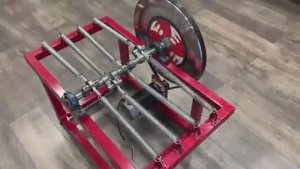 Большой пружинный двигатель с маховиком часть 2