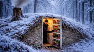 Я построил секретное укрытие с помощью холодильника. Выживание, бушкрафт.