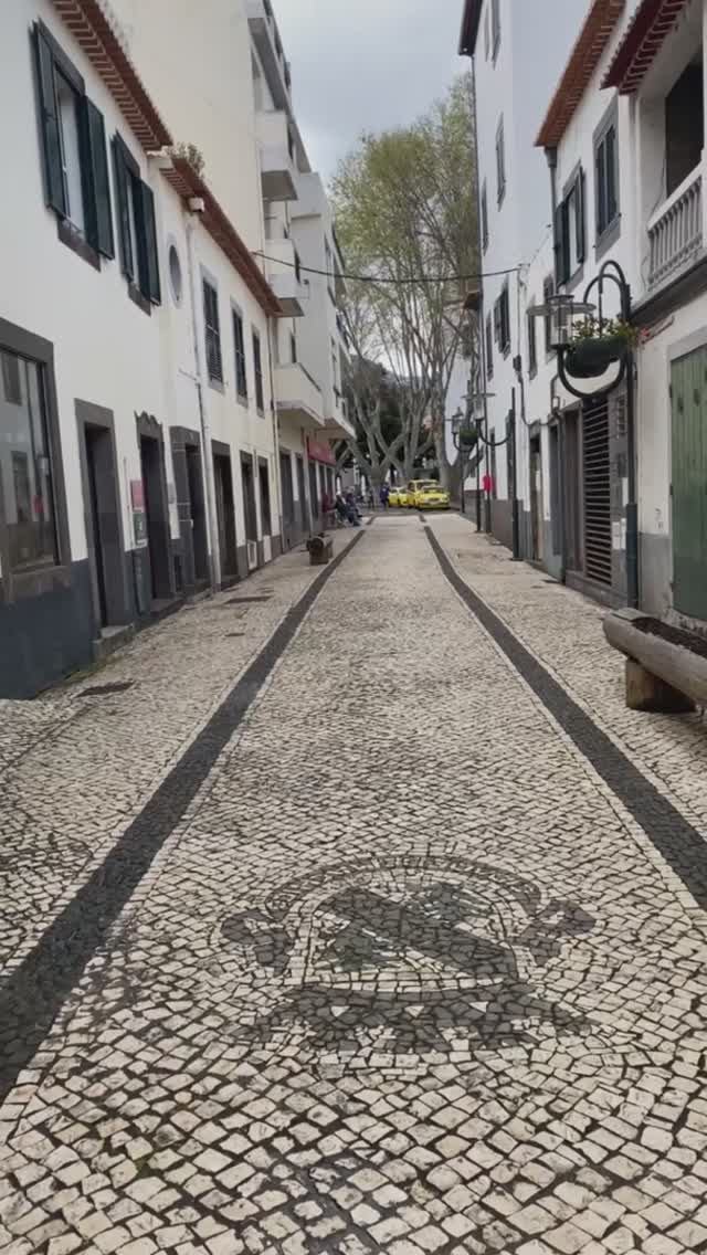 Характерное для Мадейры мощёное покрытие. Город Машику