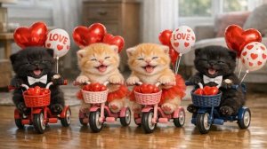 Празднование годовщины свадьбы папы-кота и мамы-кота ❤️🐱