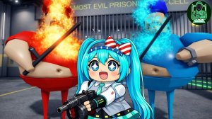 Огненный барри против водяного барри в игре. Побег из тюрьмы барри! (обби) #roblox