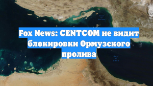 Fox News: CENTCOM не видит блокировки Ормузского пролива