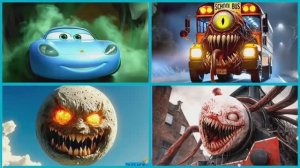 МАКВИН vs АВТОБУС‑МОНСТР vs ЛУННЫЙ ЗВЕРЬ vs ЧУ‑ЧУ ЧАРЛЬЗ! 🚗🚌