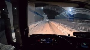 Ночные приключения в дальнобое. Убегаю от снегопада.