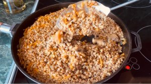 Гречка с грибами луком и морковью