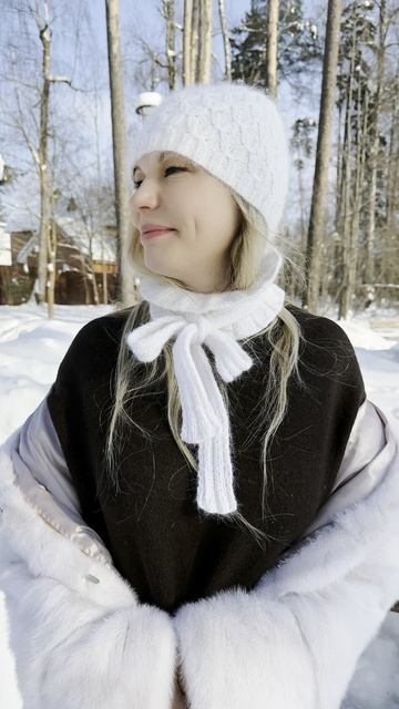 Обзор вязанного винтажного шарфика