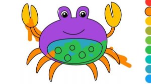 Видео для детей Разукрасили Краба🦀 и Дельфин🐬