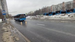 автобус ЛиАЗ 5292 борт 031863 маршрут 697 и автобус НефАЗ 5299 борт 032540 маршрут 821