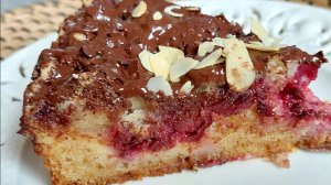 Пирог с вишней и шоколадом. Три теста – один вкус.