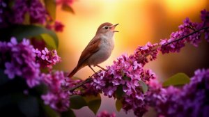 Пение соловья в дикой природе для расслабления. Час пения соловья