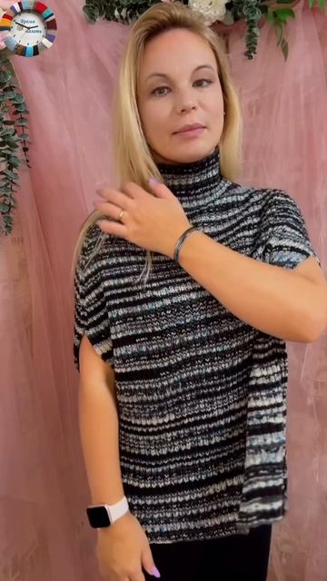 Обзор вязаного жилета кокон