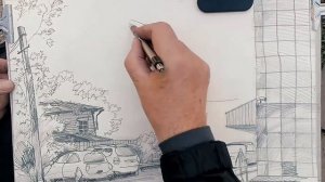 Городская зарисовка 07.10.2023 Рисование и комментарии в реальном времени Urbansketching