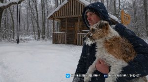 Я со своим верным Другом, прячемся от Метели в заброшенном Лесном Доме