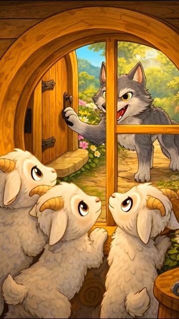 Мульт сказка — Волк и семеро козлят.