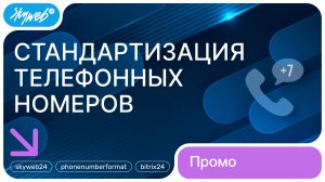Стандартизация телефонных номеров для Битрикс24 | Возможности приложения #phonenumberformat